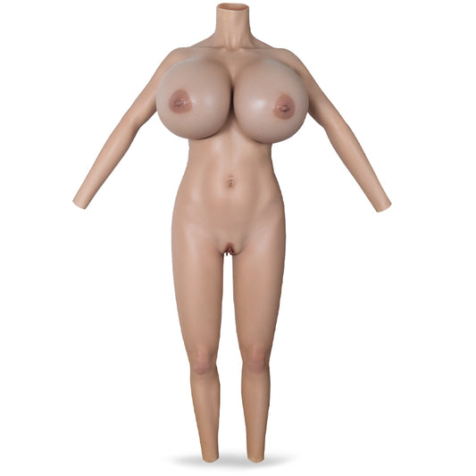S Cup Breast Forms Silicone Bodysuit with Anal Hole
