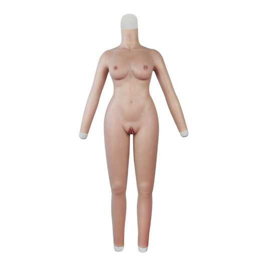 C Cup Silicone Bodysuit with Arms
