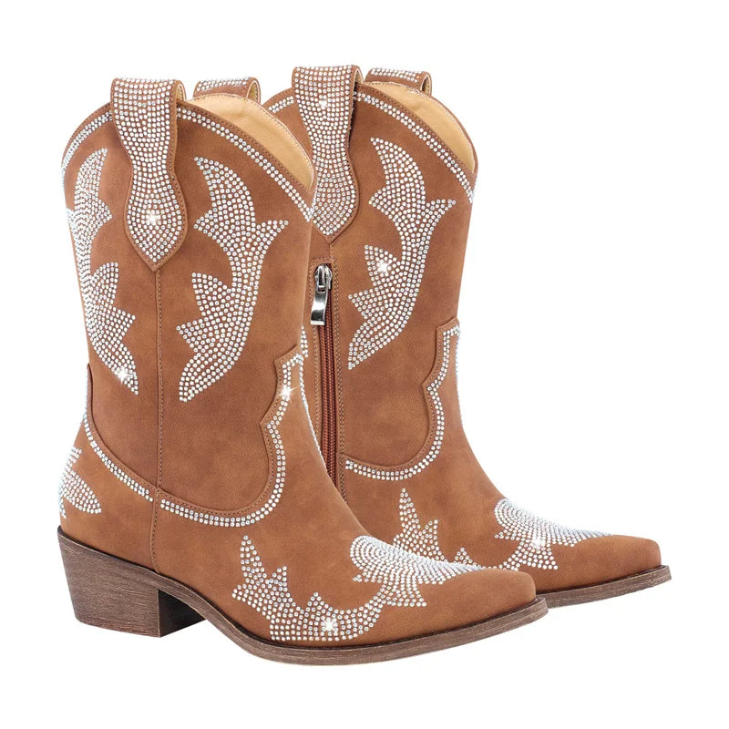Rhinestone Rodeo Boots – Sparkle Western Drag Queen Boots