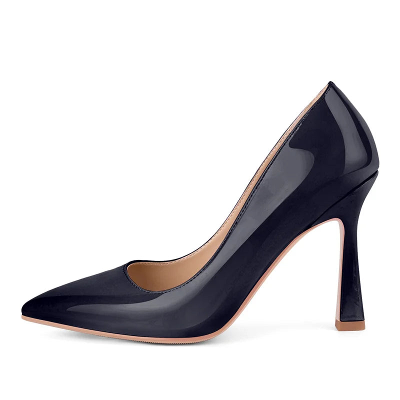Patent Leather Pointed Toe Pumps - Stage-Ready Stiletto Heels