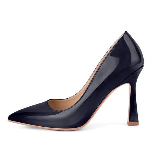 Patent Leather Pointed Toe Pumps - Stage-Ready Stiletto Heels