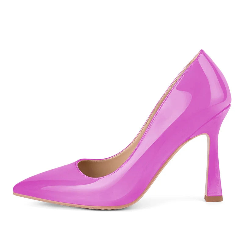 Patent Leather Pointed Toe Pumps - Stage-Ready Stiletto Heels