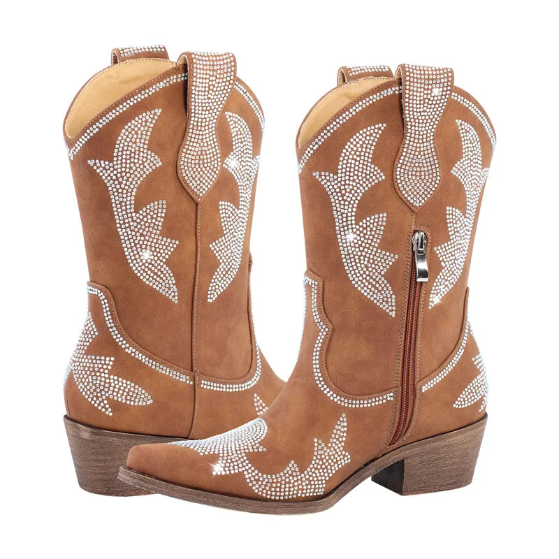 Rhinestone Rodeo Boots – Sparkle Western Drag Queen Boots