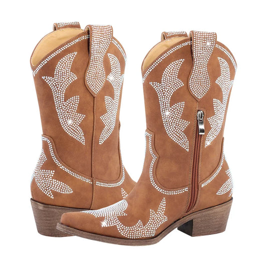 Rhinestone Rodeo Boots – Sparkle Western Drag Queen Boots