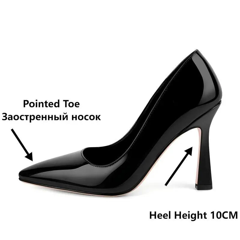 Patent Leather Pointed Toe Pumps - Stage-Ready Stiletto Heels