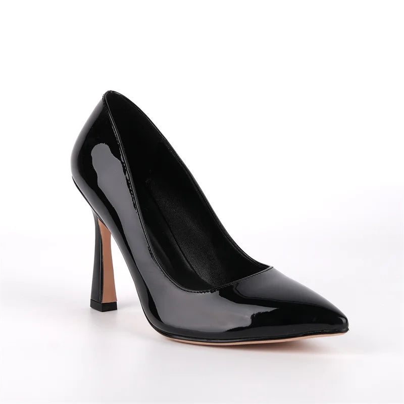 Patent Leather Pointed Toe Pumps - Stage-Ready Stiletto Heels