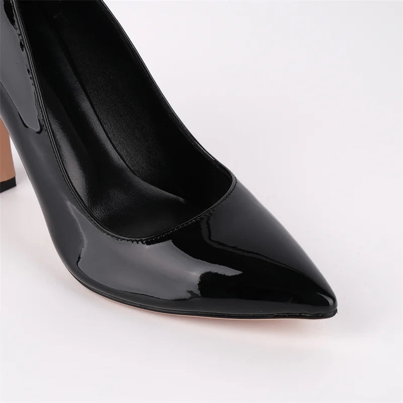 Patent Leather Pointed Toe Pumps - Stage-Ready Stiletto Heels