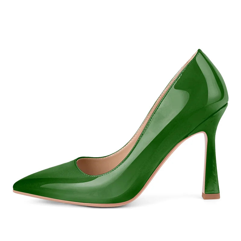 Patent Leather Pointed Toe Pumps - Stage-Ready Stiletto Heels