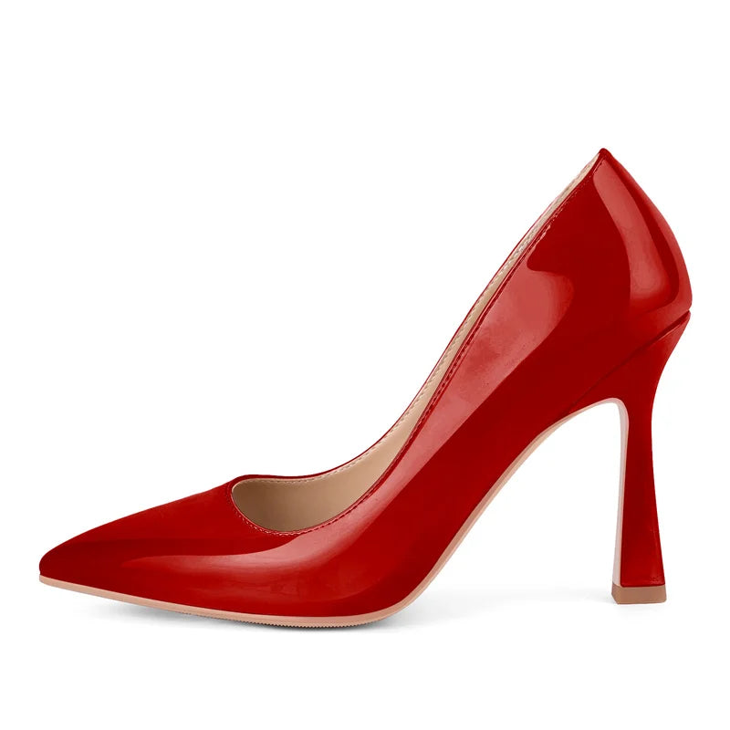 Patent Leather Pointed Toe Pumps - Stage-Ready Stiletto Heels