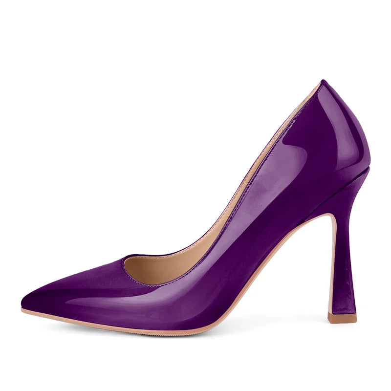 Patent Leather Pointed Toe Pumps - Stage-Ready Stiletto Heels