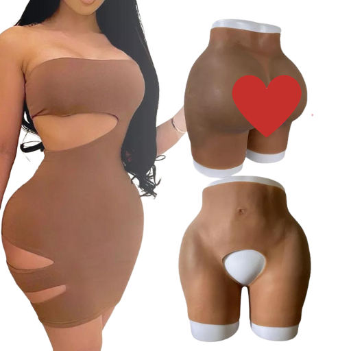 Va-Va-Volume Marvel Hips: Dark African Silicone Padded Panties for Mesmerizing Curves!