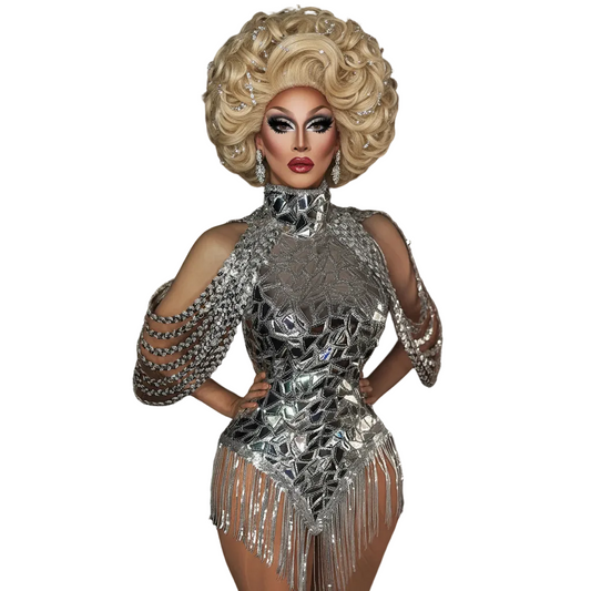 Drag Silver Backless Bodysuit – Slay the Stage, Honey!