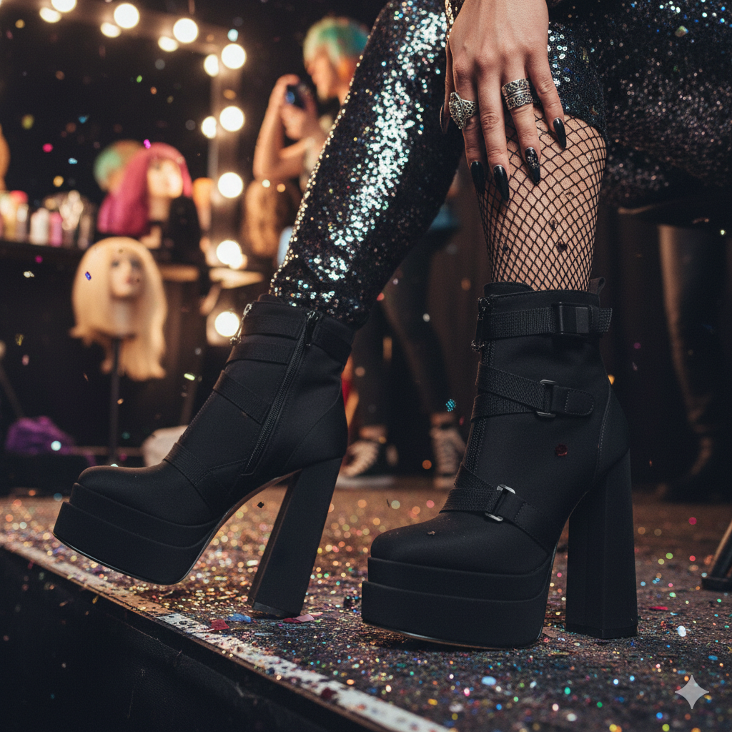 Tyra Living Platform Ankle Boots