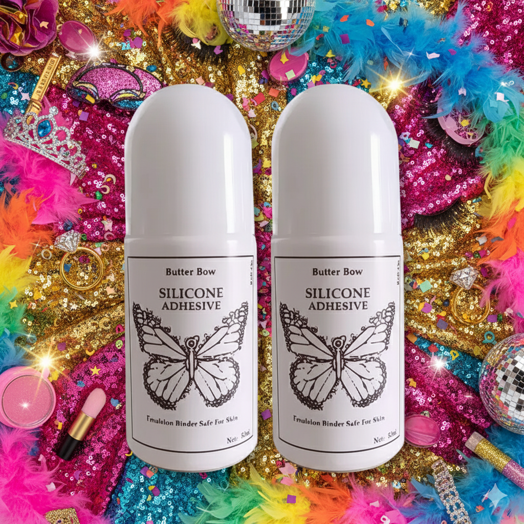 Slay All Day: Drag Queen's Dream - Invisible Silicone Boob Glue (50ml) - Sweatproof, All-Night Hold, No Mess!