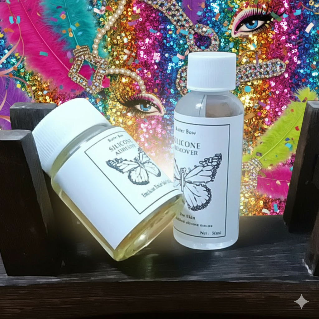 Slay All Day: Drag Queen's Dream - Invisible Silicone Boob Glue (50ml) - Sweatproof, All-Night Hold, No Mess!