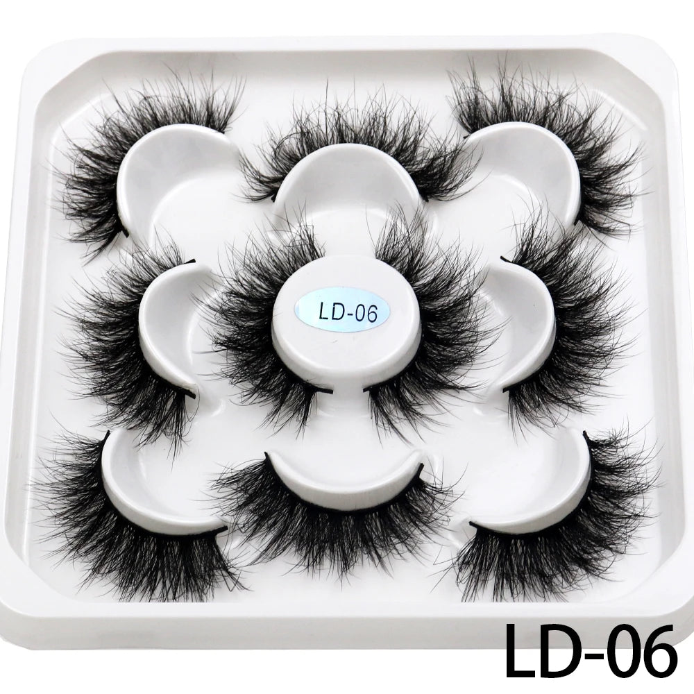 25mm Fluffy Mink Strip Lashes – 5 Pairs for Drag, Performance & Everyday Glam