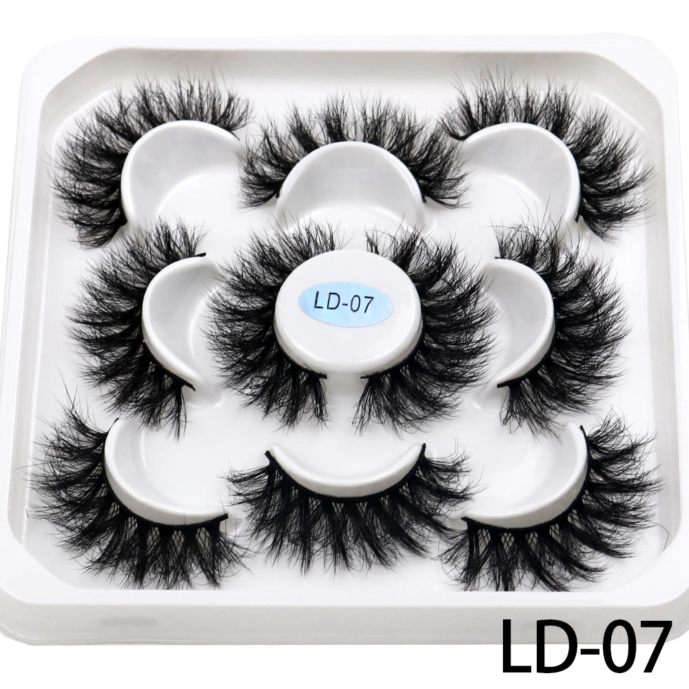 25mm Fluffy Mink Strip Lashes – 5 Pairs for Drag, Performance & Everyday Glam