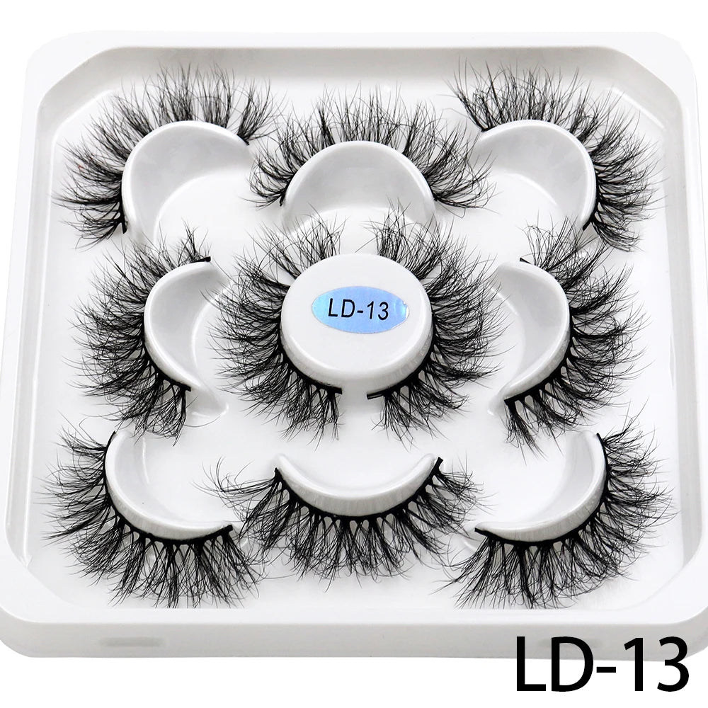 25mm Fluffy Mink Strip Lashes – 5 Pairs for Drag, Performance & Everyday Glam