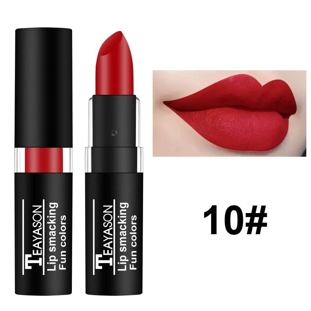 12-Shade Matte Lipstick Collection – Waterproof & Long-Lasting