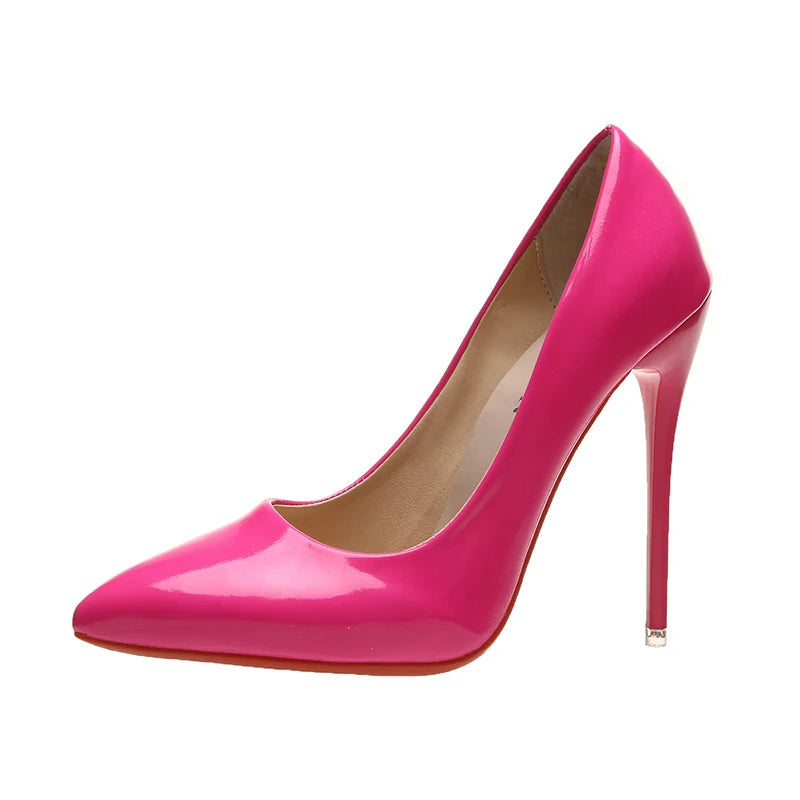 "Yes Queen" 12cm Patent Stiletto Pumps