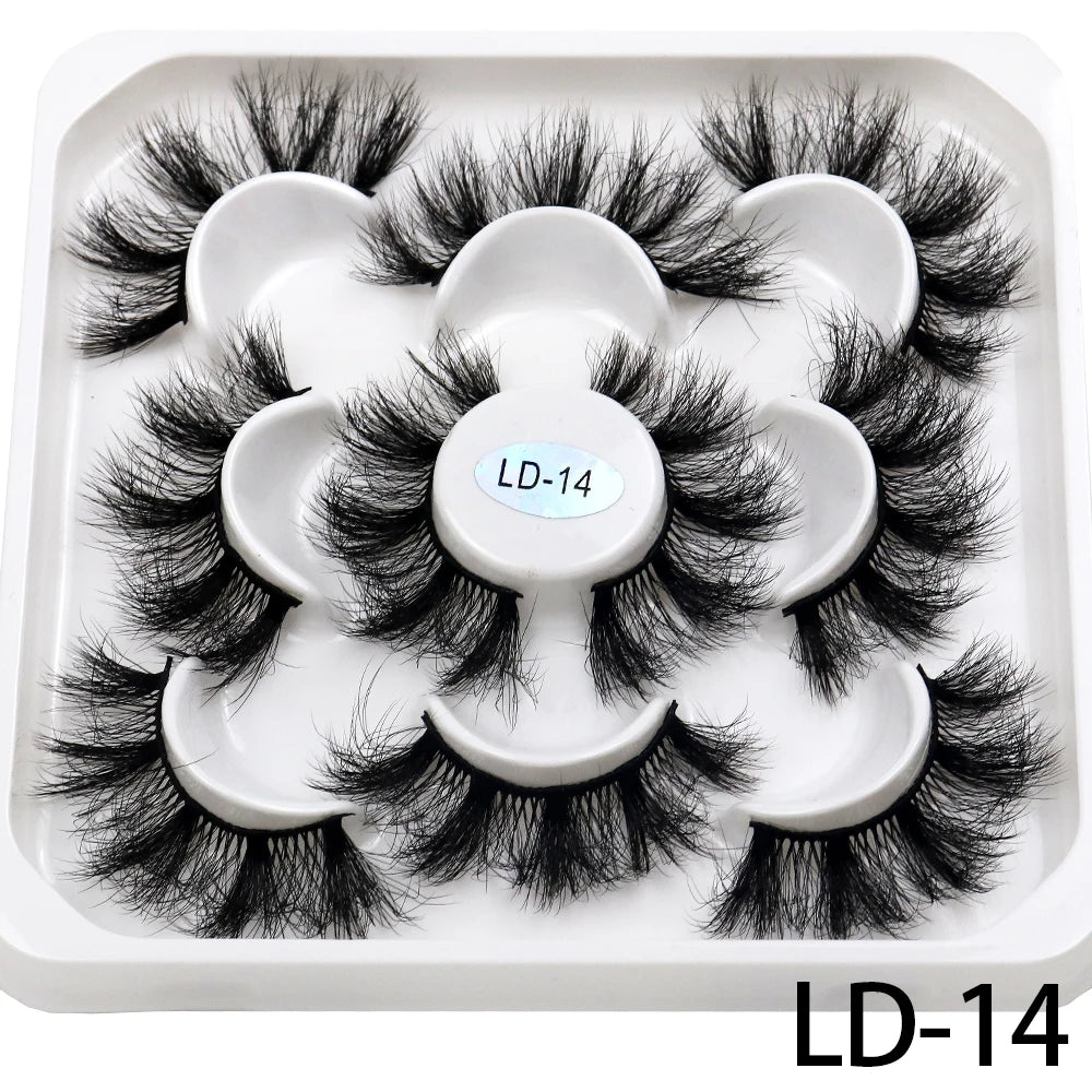 25mm Fluffy Mink Strip Lashes – 5 Pairs for Drag, Performance & Everyday Glam