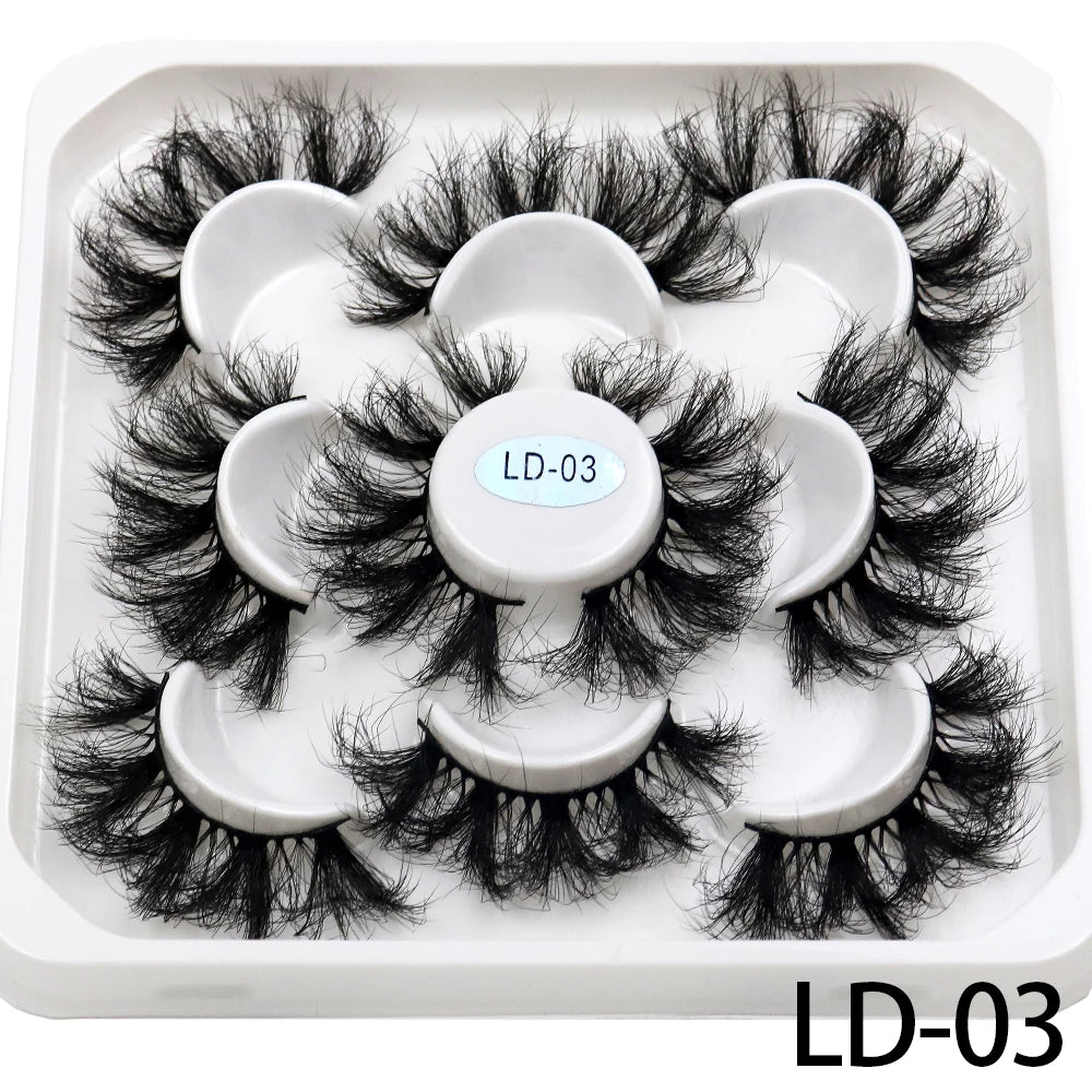 25mm Fluffy Mink Strip Lashes – 5 Pairs for Drag, Performance & Everyday Glam