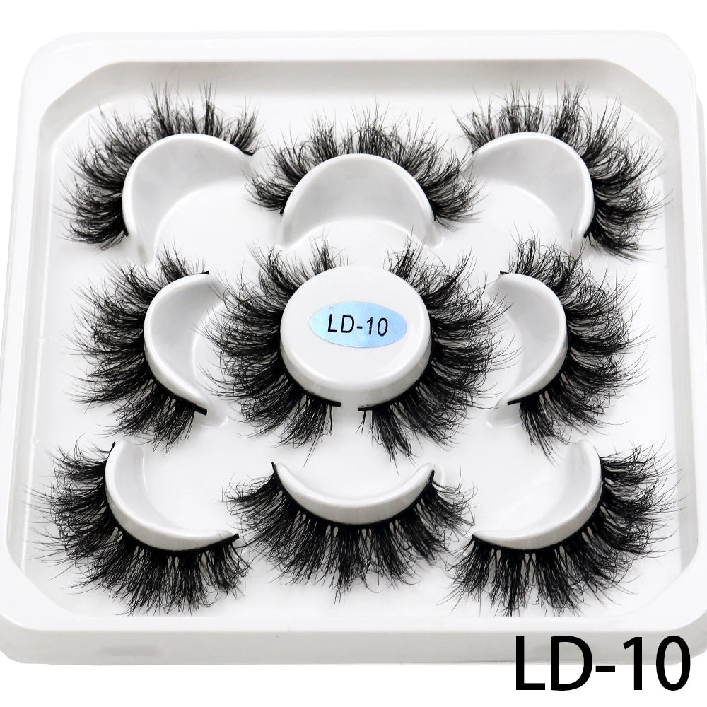 25mm Fluffy Mink Strip Lashes – 5 Pairs for Drag, Performance & Everyday Glam