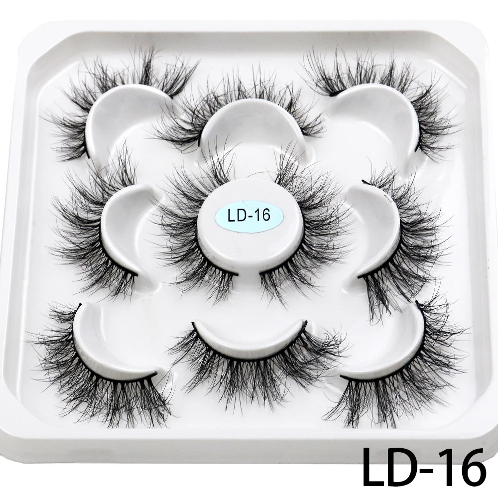 25mm Fluffy Mink Strip Lashes – 5 Pairs for Drag, Performance & Everyday Glam