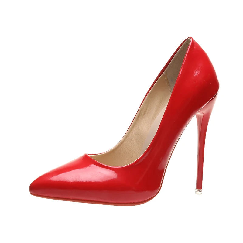 "Yes Queen" 12cm Patent Stiletto Pumps