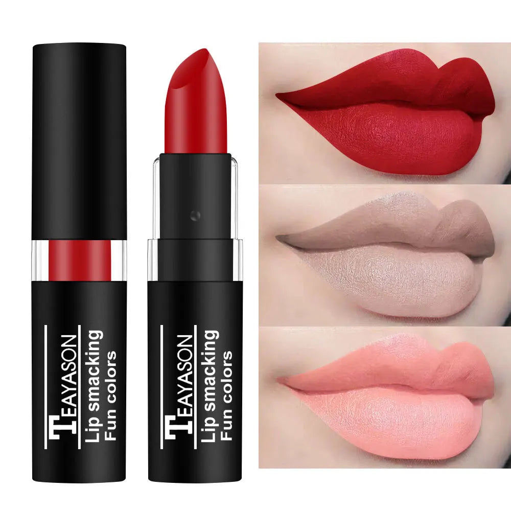 12-Shade Matte Lipstick Collection – Waterproof & Long-Lasting