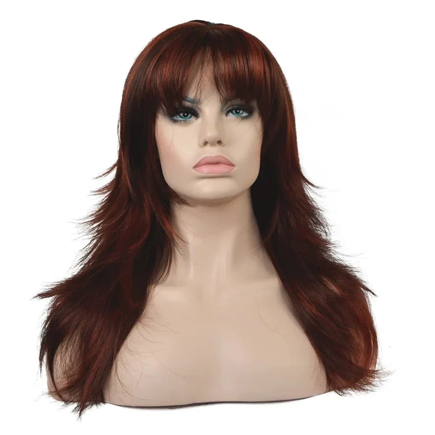 Queen America Black Layered Wig