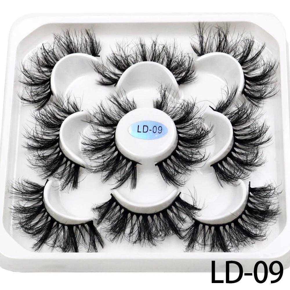 25mm Fluffy Mink Strip Lashes – 5 Pairs for Drag, Performance & Everyday Glam
