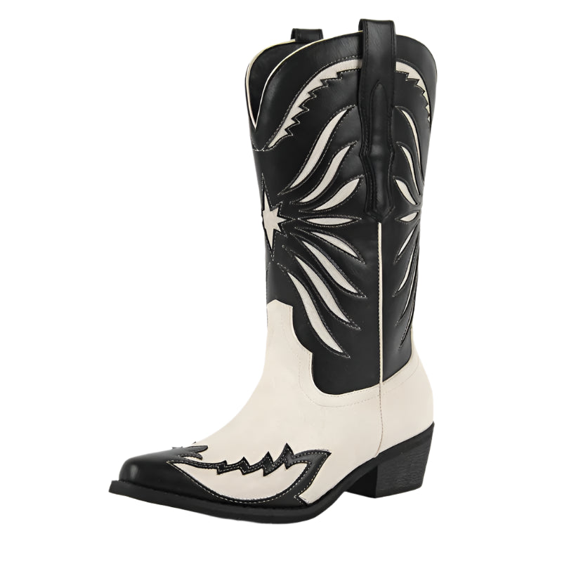 Monochrome Maverick Cowboy Boots – Bold Drag Western Boots (US 5–15)
