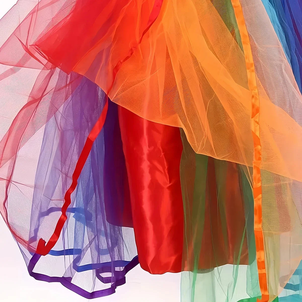 Rainbow Pride Festival Costume Set | Tutu Skirt, Headband, Suspenders, Arm Sleeves & Socks | 3pc or 5pc