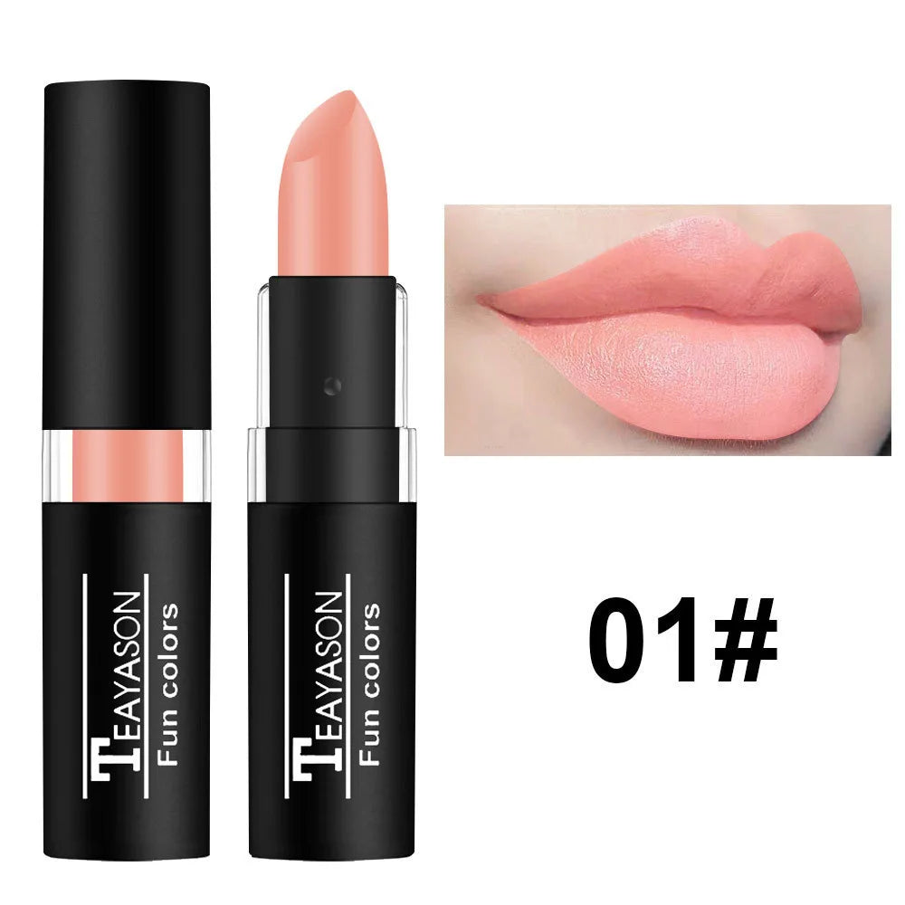 12-Shade Matte Lipstick Collection – Waterproof & Long-Lasting