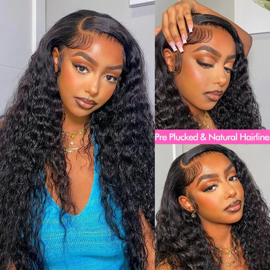 "Make It Rain" Brazilian Water Wave Wig – 13x6 HD Lace Front, 180% Density