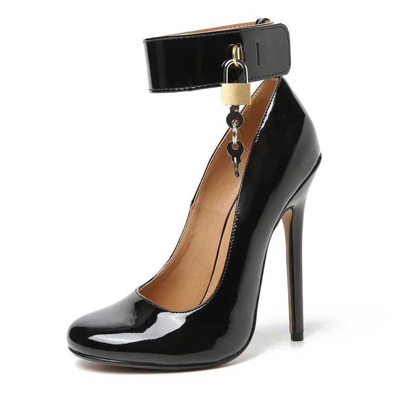 Strut in Confidence: Unleash Your Glamour with Our Sexy 14cm Extreme High Heels - Lockable Elegance for Every Diva!