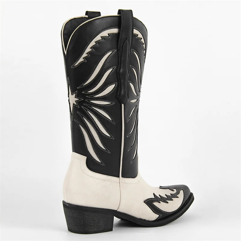 Monochrome Maverick Cowboy Boots – Bold Drag Western Boots (US 5–15)