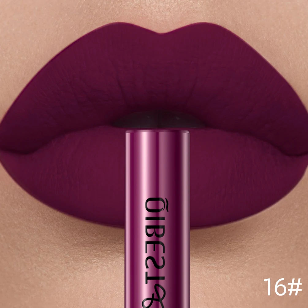 Velvet Matte Liquid Lipstick – 24 Shades, Waterproof Non-Stick Long-Lasting Lip Gloss