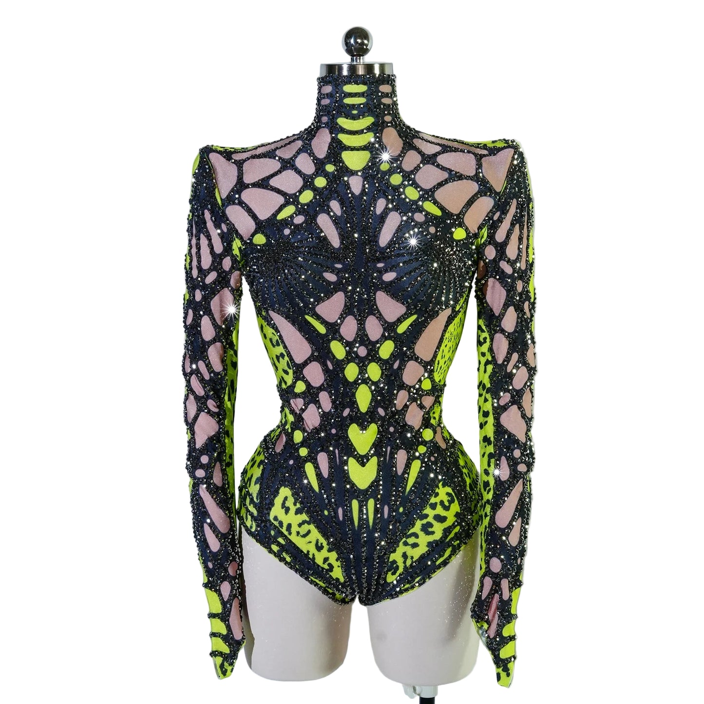 Sparkly Rhinestone Bodysuit – Sexy Drag Queen Dance & Stage Costume