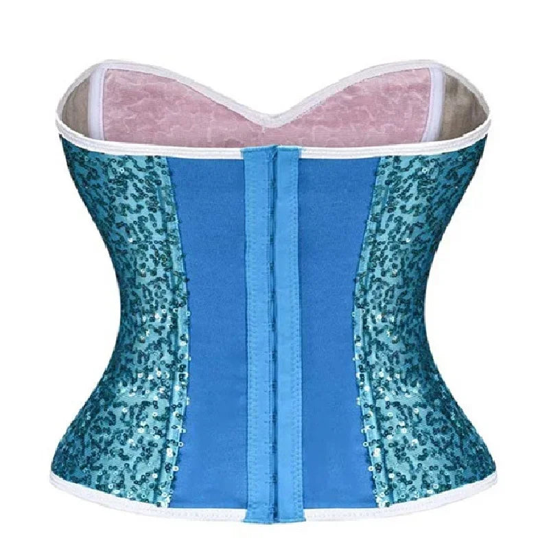 Rainbow Color-Block Sequin Corset – Drag Queen Burlesque Bustier