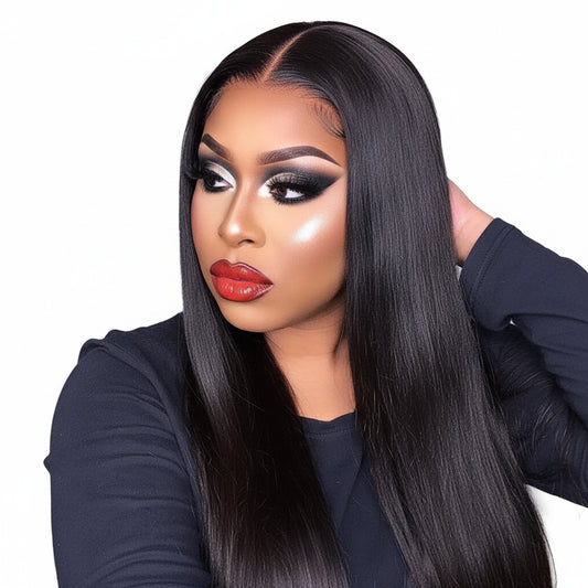 "Pick Your Coverage" Straight HD Lace Frontal Wig – 13x4 or 13x6, Pre-Plucked, 18–32"