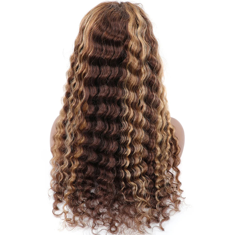 "Highlight Reel" Ombré Highlight Deep Wave Wear & Go Wig – 6x4 HD Lace, Pre-Plucked, Glueless