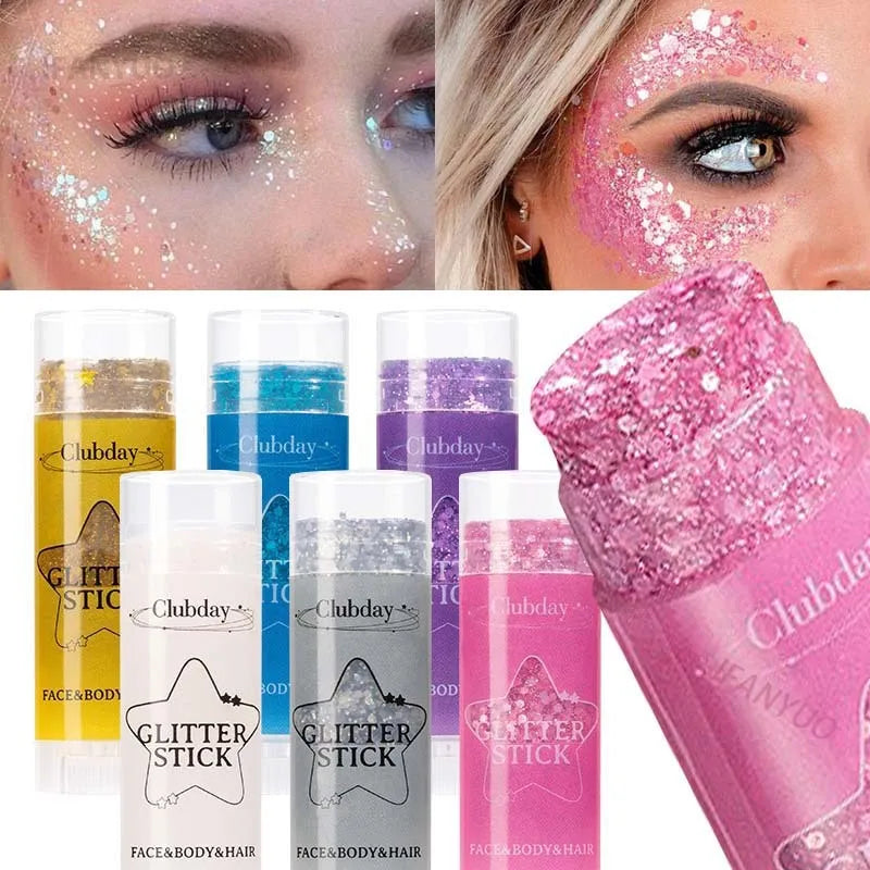 Chunky Glitter Gel Stick | Face, Body & Hair | Long-Lasting Shimmer