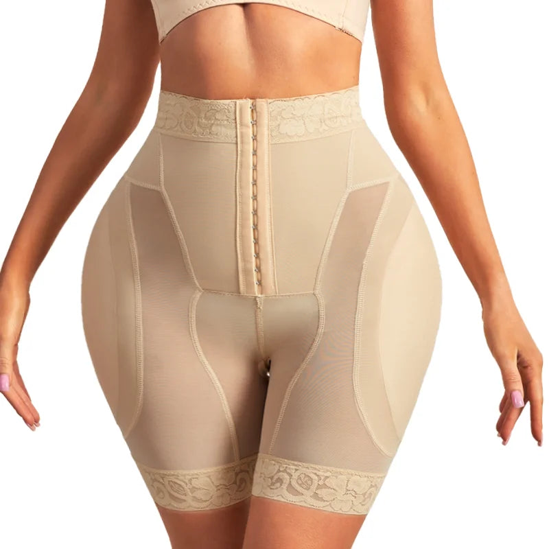 Snatched & Padded Hip Enhancer Shapewear - High Waist Body Shaper Shorts