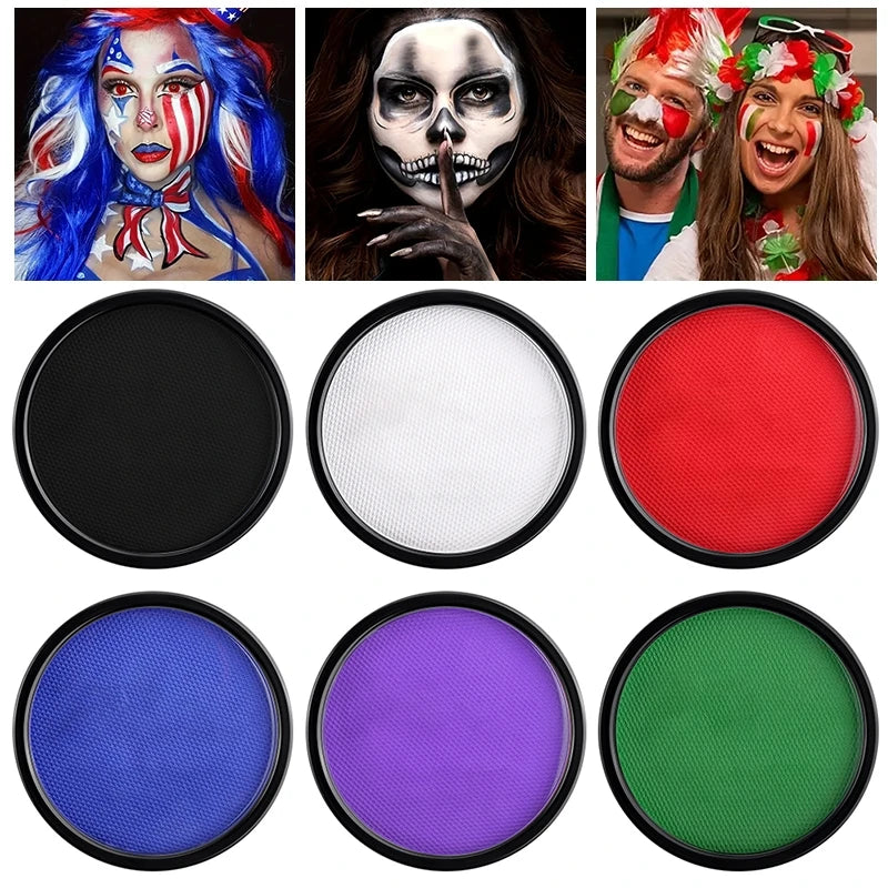 Water-Soluble Face & Body Paint with Brushes