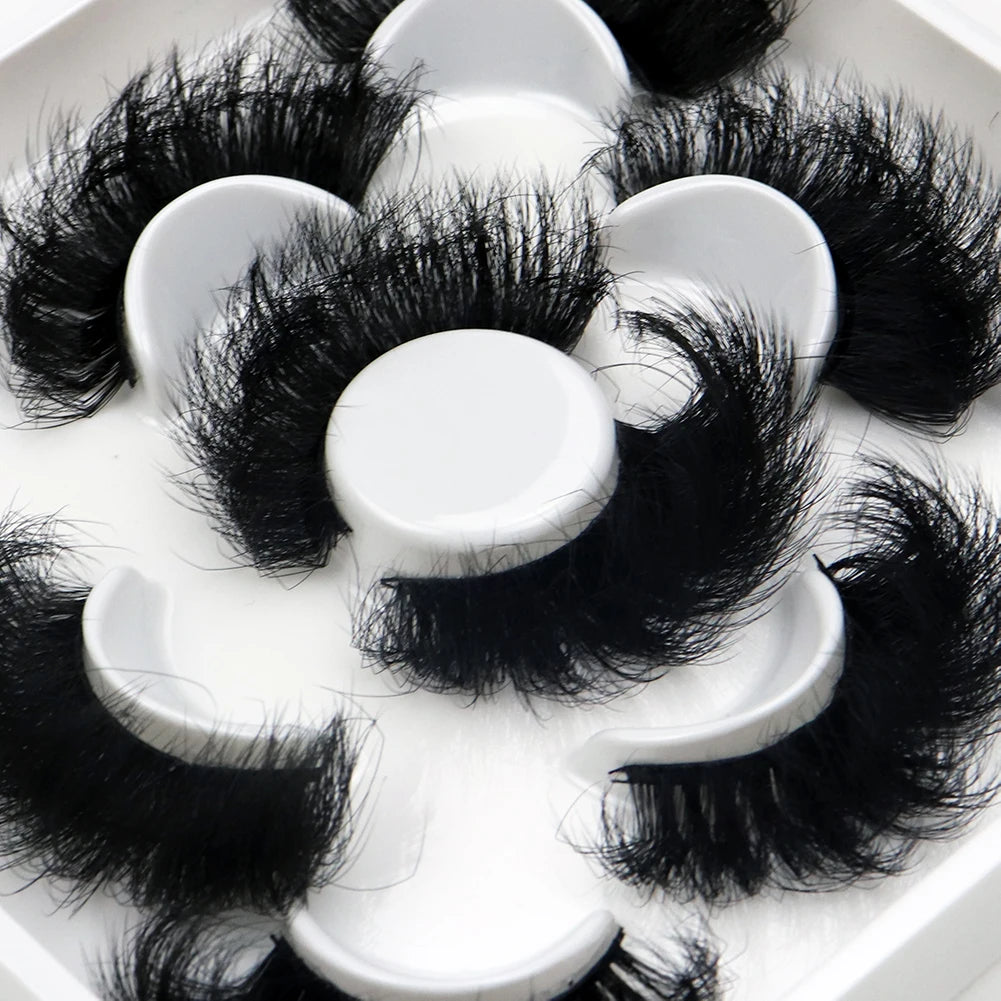 25mm Fluffy Mink Strip Lashes – 5 Pairs for Drag, Performance & Everyday Glam
