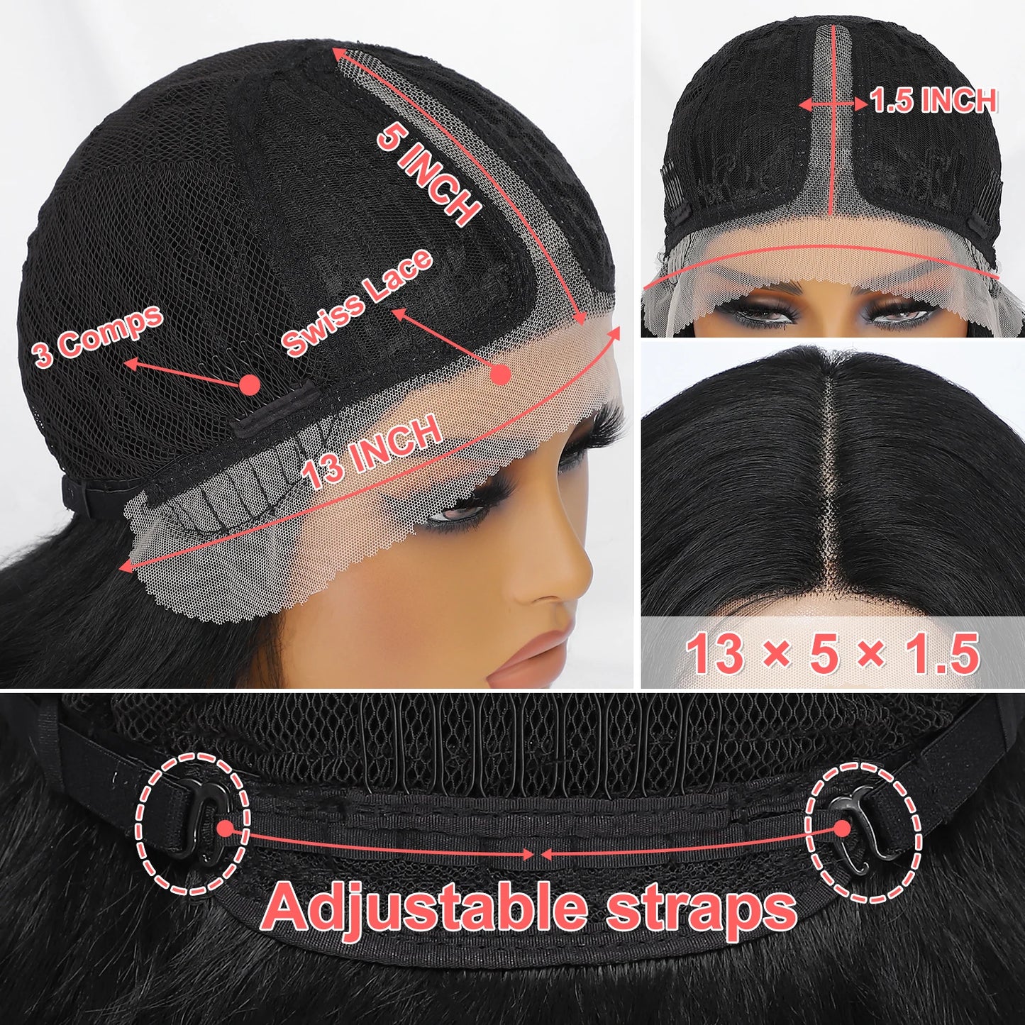 24-Inch Kinky Curly Synthetic Lace Front Wig