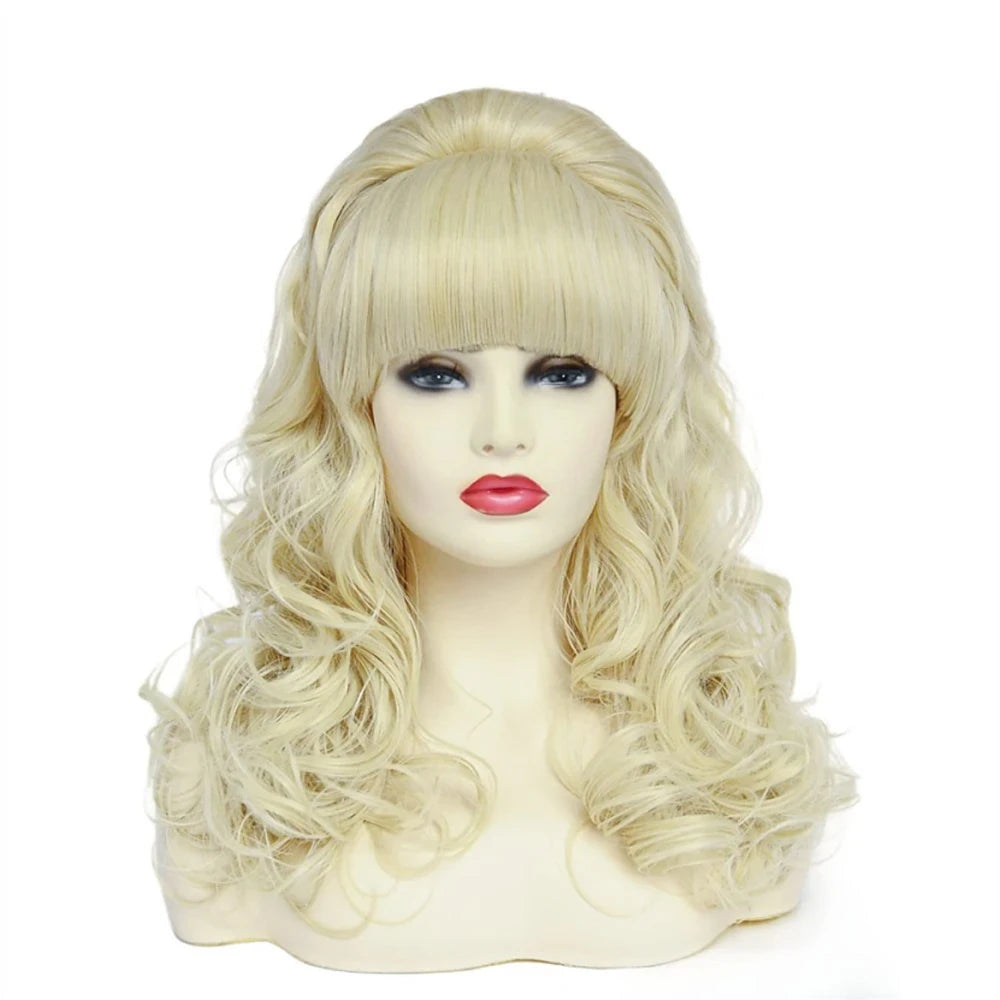Long Blonde Wig with Bangs – Wavy 26" Synthetic Costume & Fashion Wig