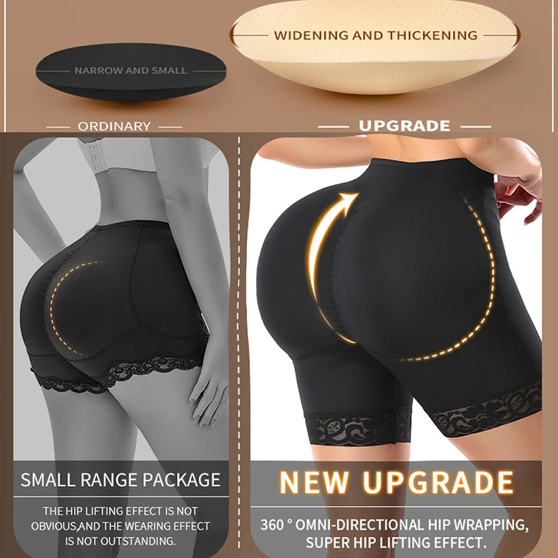 UPGRADED XXL Padded Hip & Butt Enhancer - Maximum Volume Body Shaper Shorts